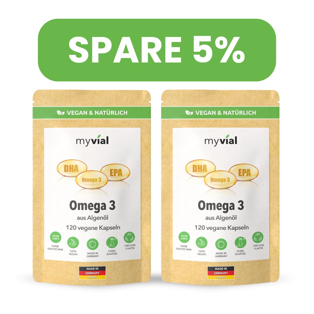Omega 3 Kapseln aus Algenöl - Vegan