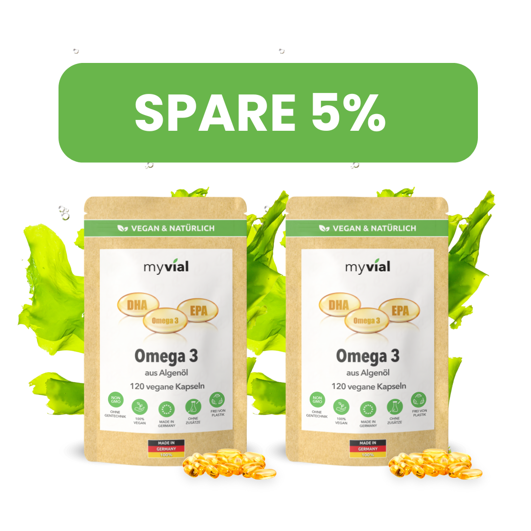 Omega 3 Kapseln aus Algenöl - Vegan