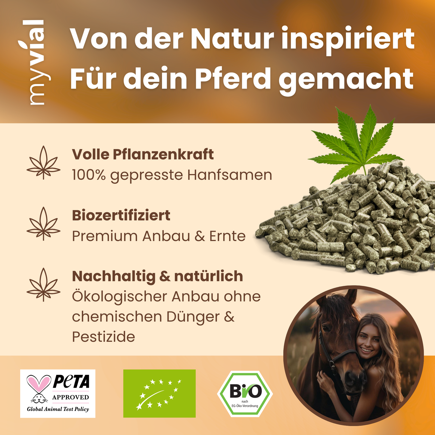 Bio Pferdehanf Hanfpellets Leckerli 5kg