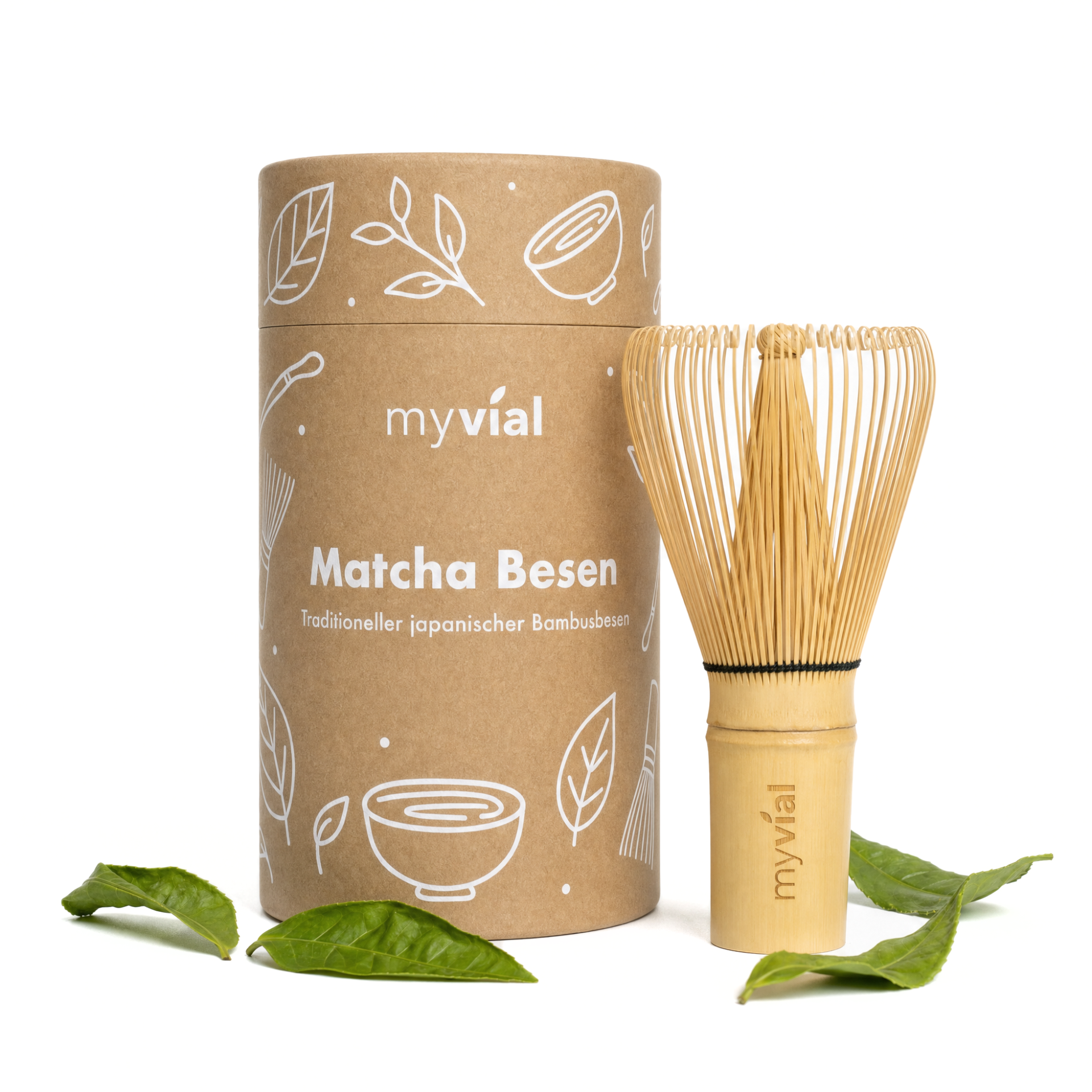 Premium Matcha Besen (Chasen) aus Bambus – myvial