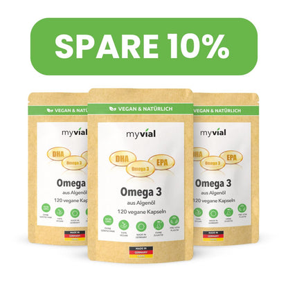 Omega 3 Kapseln aus Algenöl - Vegan