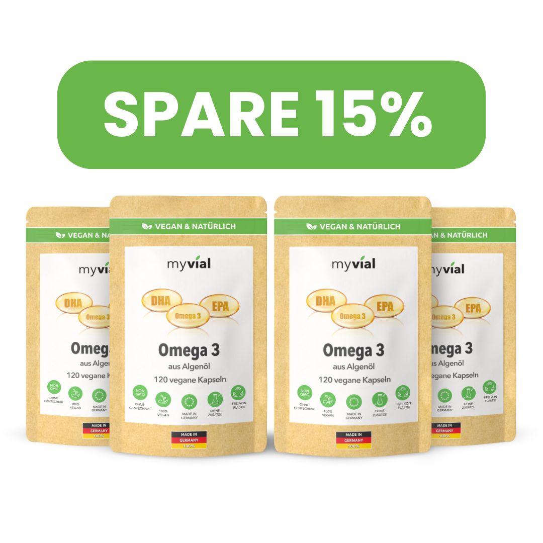 Omega 3 Kapseln aus Algenöl - Vegan