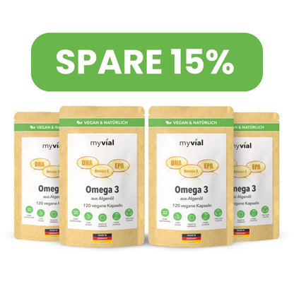 Omega 3 Kapseln aus Algenöl - Vegan