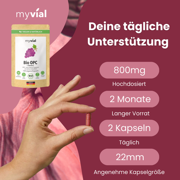 {"loading" => "lazy", "alt" => "Bio OPC Kapseln – Mit Traubenkern, Aroniapulver & Vitamin C"}