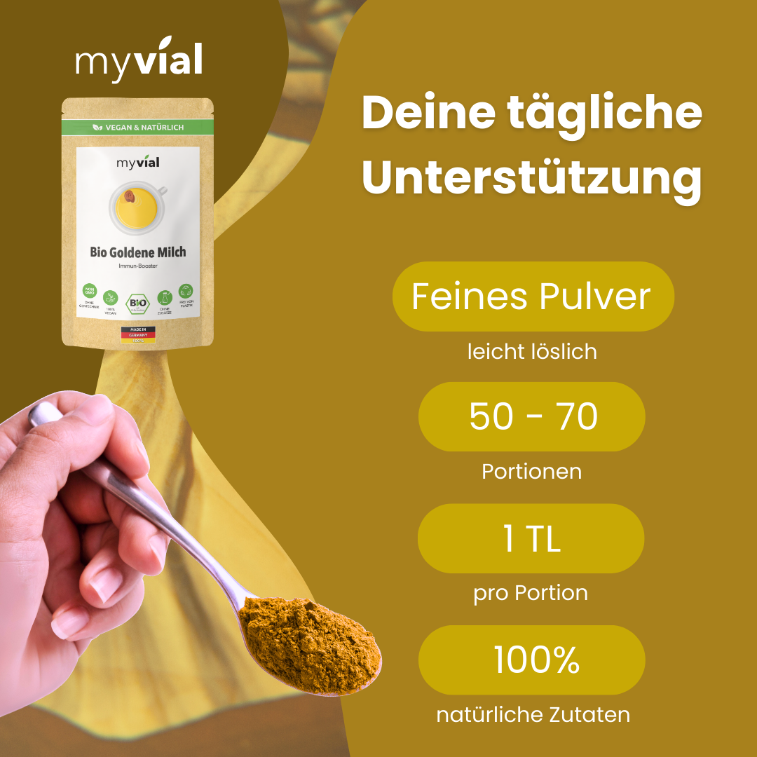 Bio Goldene Milch Latte mit 8 ayurvedischen Zutaten